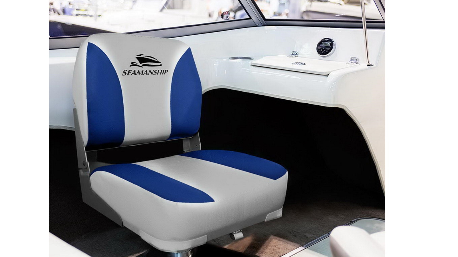 Seamanship 2x Swivel Boat Seats Grey/Blue Harvey Norman