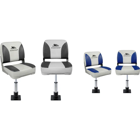Seamanship 34-46cm Folding Boat Seats with Pedestal