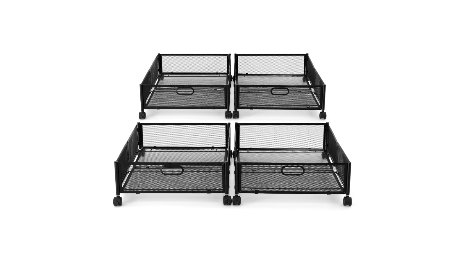 Artiss Set of 4 Under Bed Storage Container with Wheel