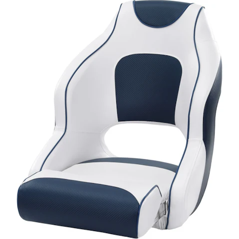 Seamanship Blue Helm Flip-Up Bolster Swivel Foam Captain Bucket Boat Seat
