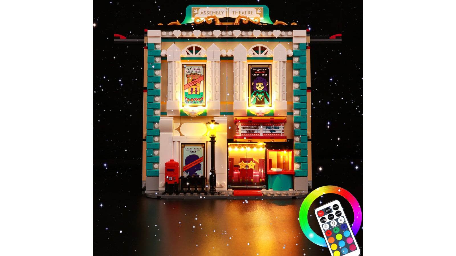 Brick Shine GC Light Kit for LEGO Andrea's Theater School - Remoted Version