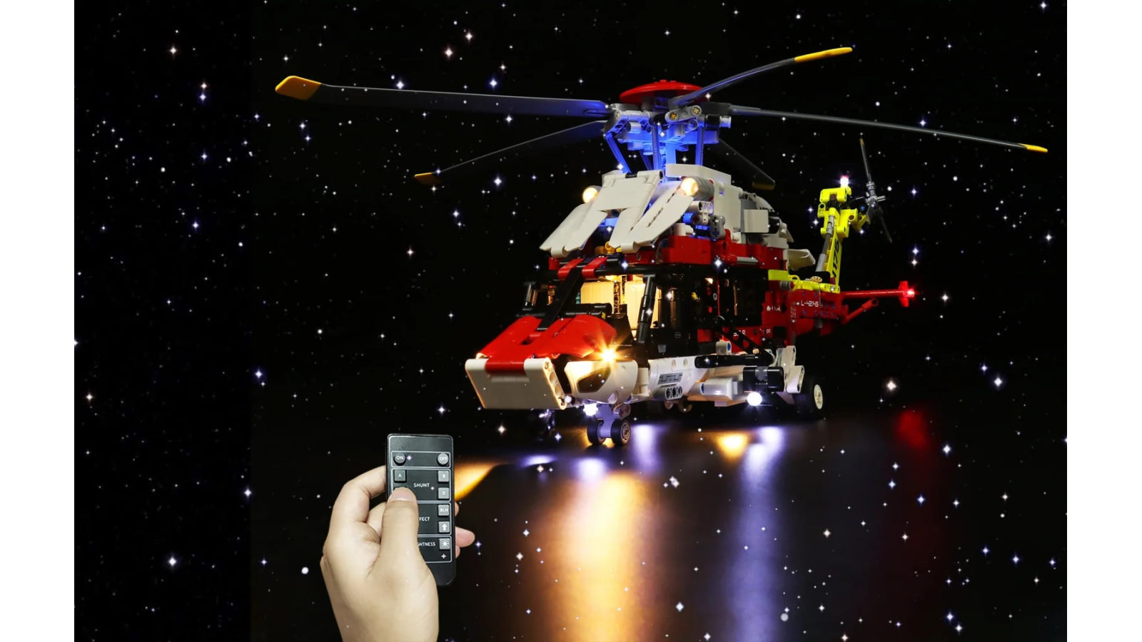 Brick Shine GC Light Kit for LEGO Airbus H175 Rescue Helicopter - Remoted Version