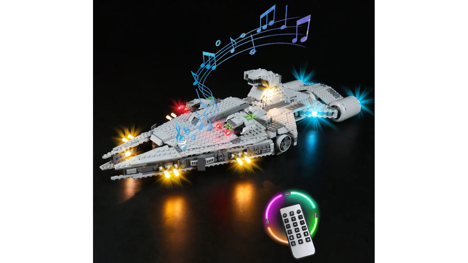 Brick Shine GC Light Kit for LEGO Mandalorian Imperial Light Cruiser - Sound Version