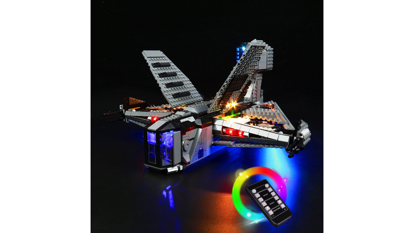 Brick Shine GC Light Kit for Lego The Justifier 75323 Remote Version