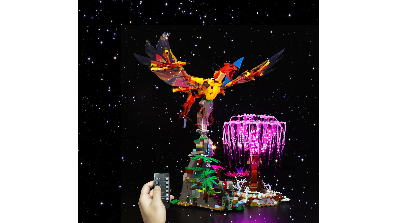 Brick Shine GC Light Kit for Lego Toruk Makto and Tree of Souls 75574 Remote Version