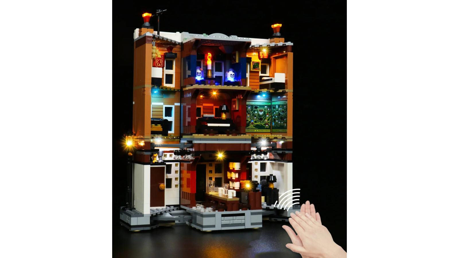 Brick Shine GC Light Kit for LEGO 12 Grimmauld Place - Sound Control Version