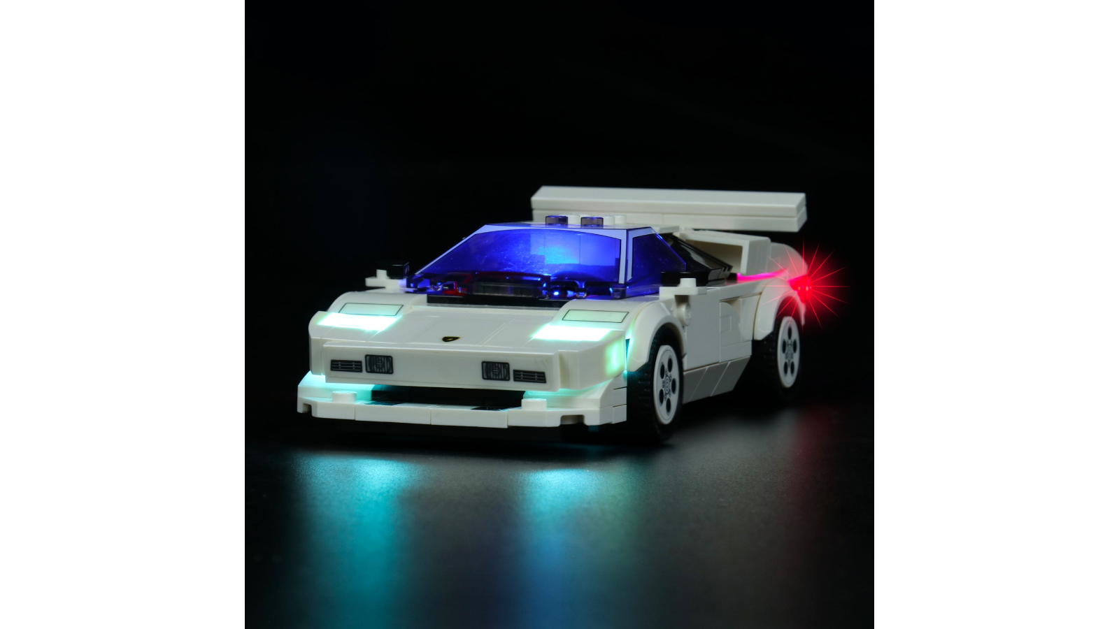 Brick Shine GC Light Kit for Lego Speed Champions Lamborghini Countach 76908 Classic Version
