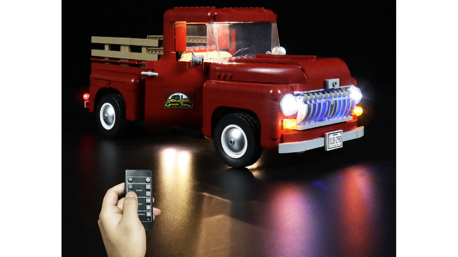 Brick Shine Light Kit for LEGO Pickup Truck - Remoted Version