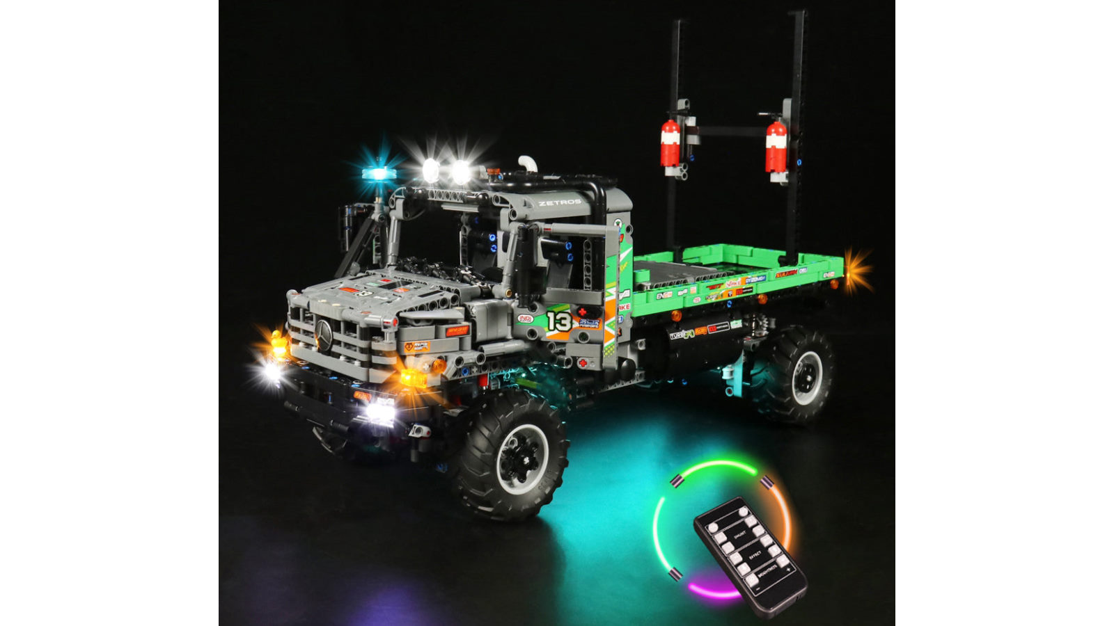 Brick Shine Light Kit for LEGO 4x4 Mercedes-Benz Zetros Trial Truck - Remoted Version