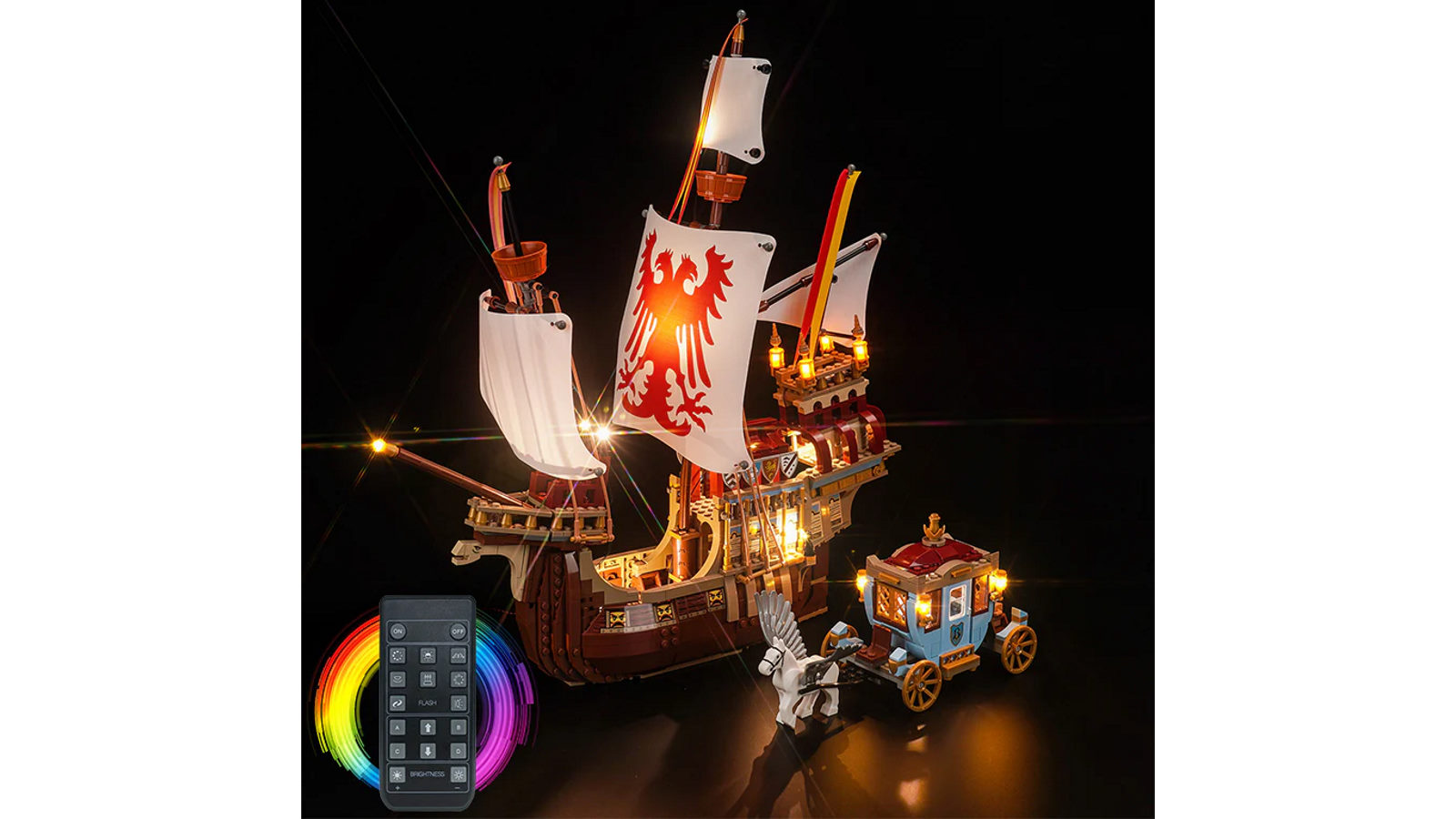 Brick Shine Light Kit for LEGO Triwizard Tournament The Arrival - Remote Version