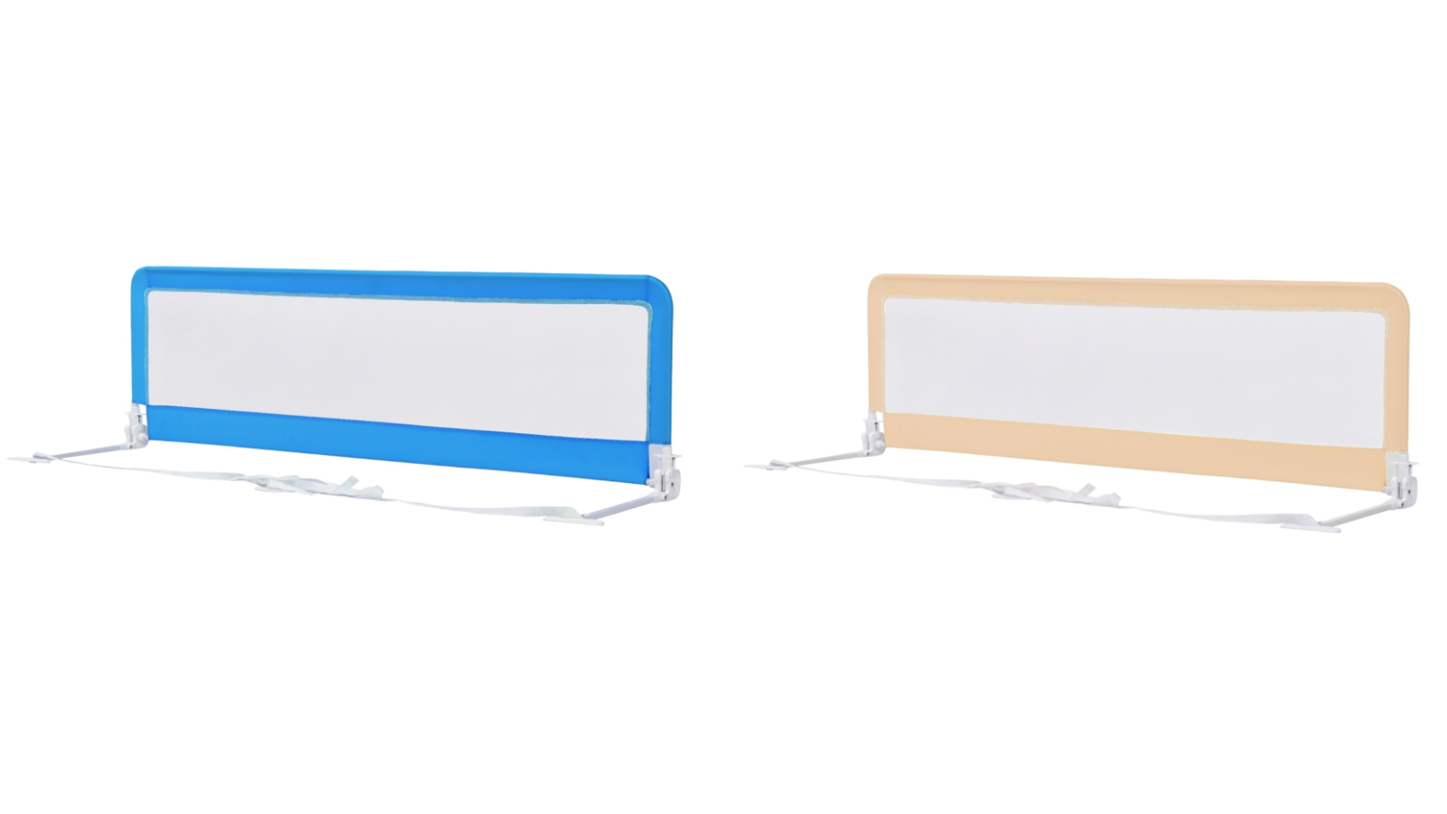 Costway Extra Long Swing Down Crib Guardrail with Safety Strap