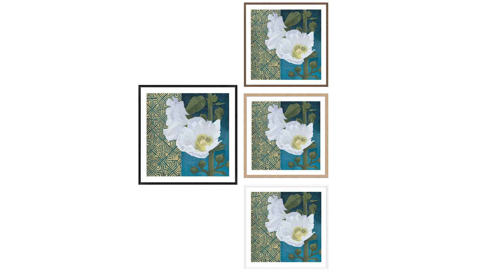 La Grolla Soft Evening III Indigo Frame Wall Art