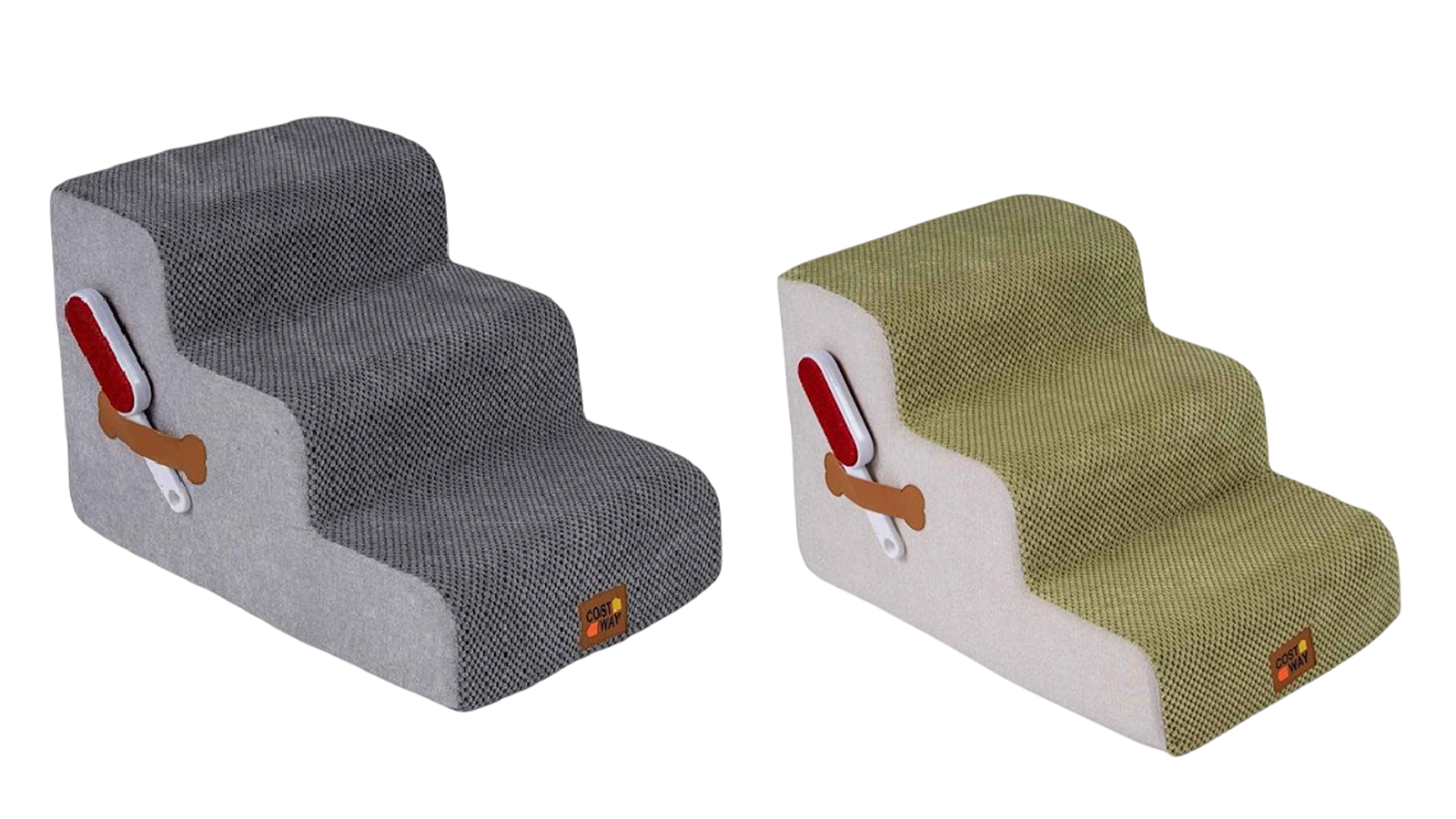 Costway 3-Step Dog Non-Slip Foam Ramp