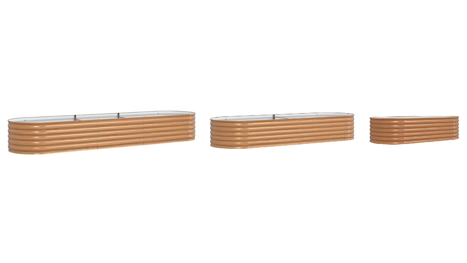 vidaXL Brown Steel Garden Raised Bed