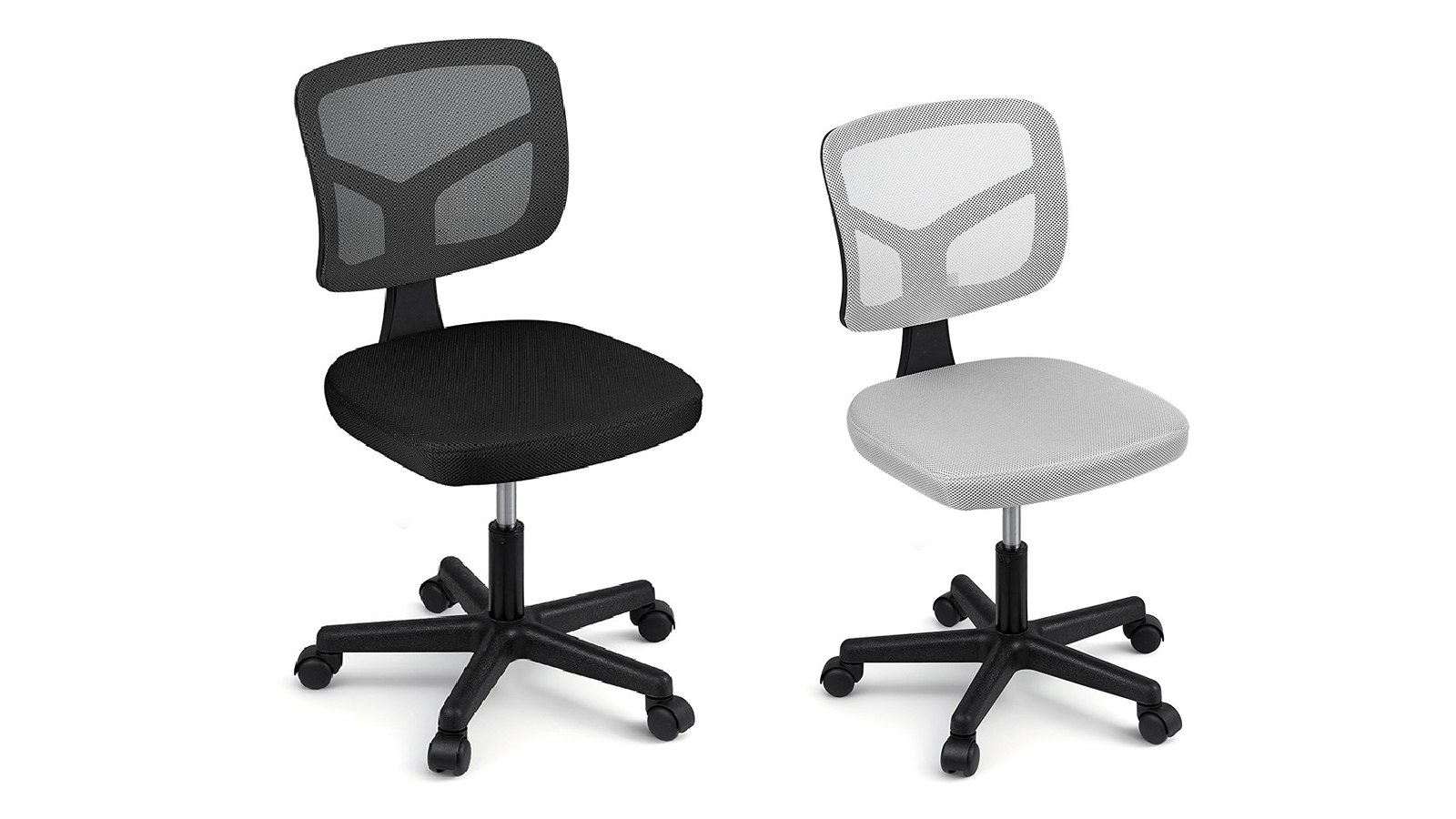 Artiss Mesh Ergonomic 360 Swivel Armless Office Chair with Wheels