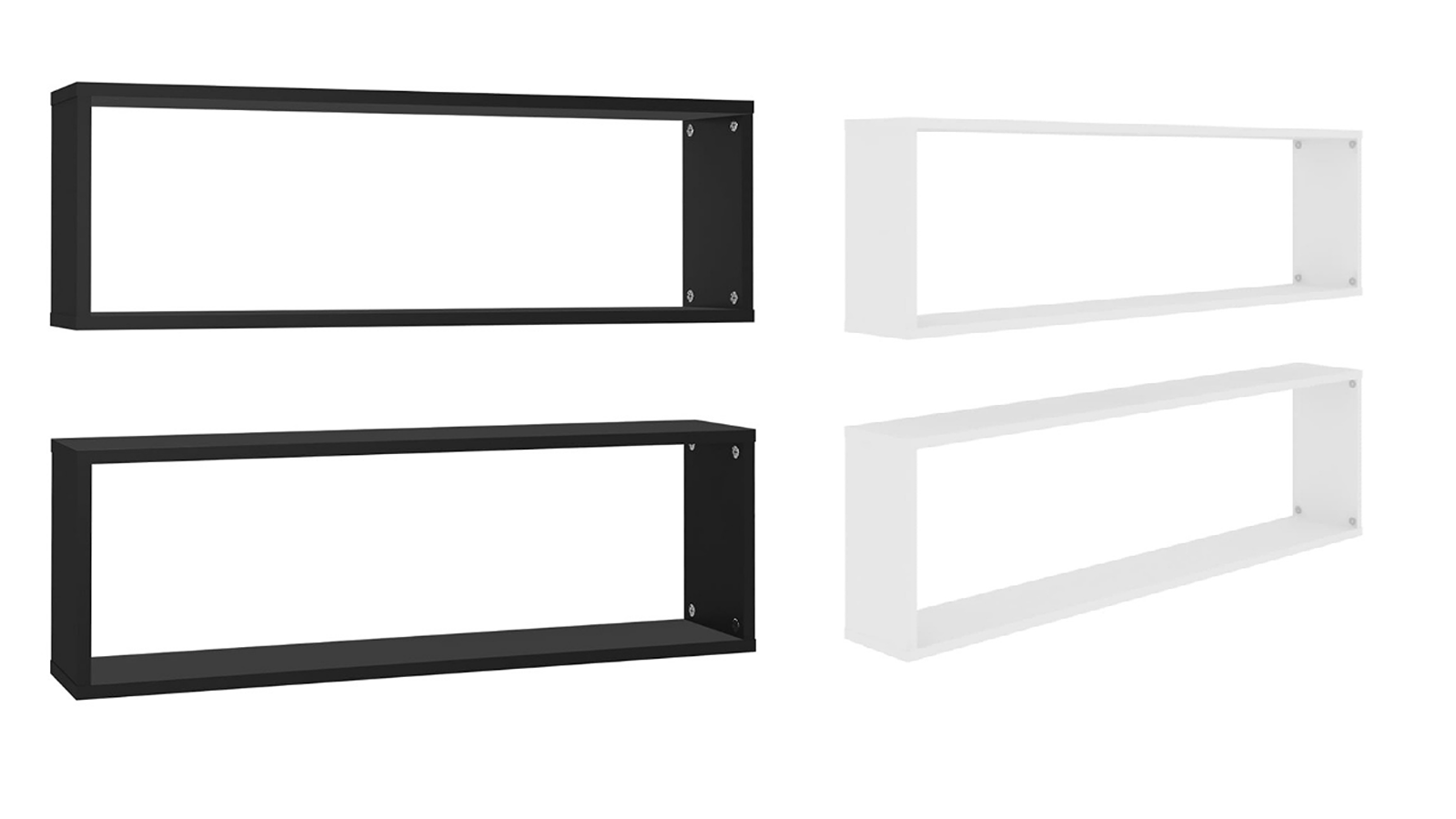 vidaXL 2 Piece Engineered Wood Wall Cube Shelve