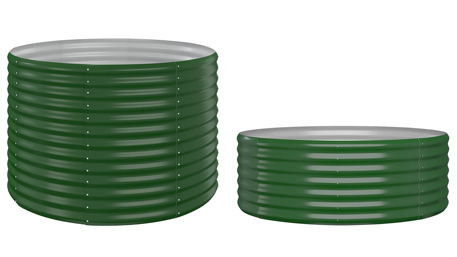 vidaXL Green Galvanised Steel Garden Raised Bed