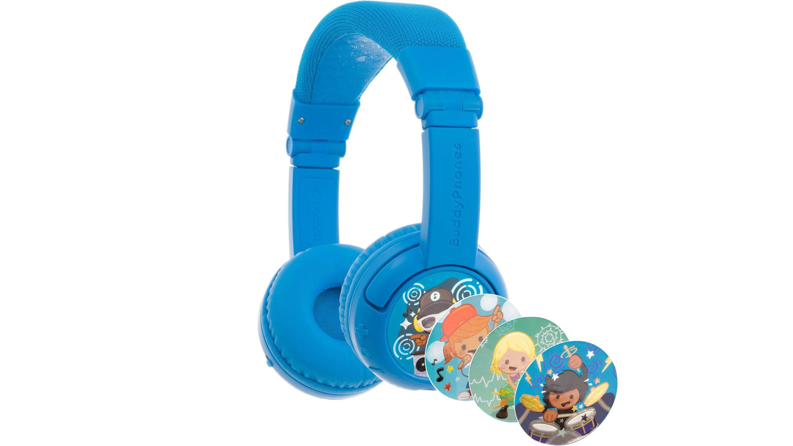 BuddyPhones Play Plus Wireless Headphone - Cool Blue