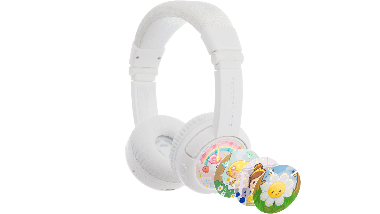 BuddyPhones Play Plus Wireless Headphone - Snow White