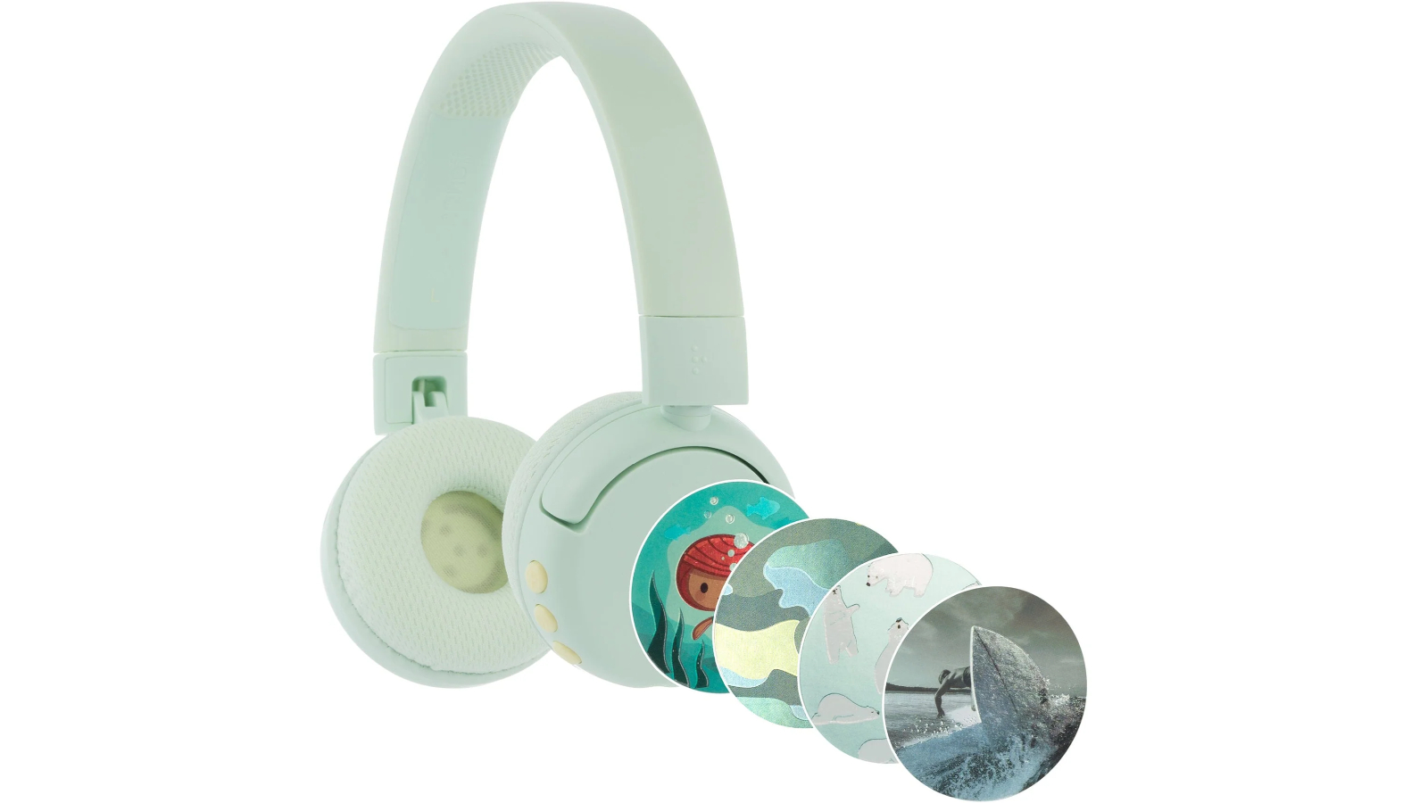 BuddyPhones Pop Fun Wireless Headphone - Ocean Green