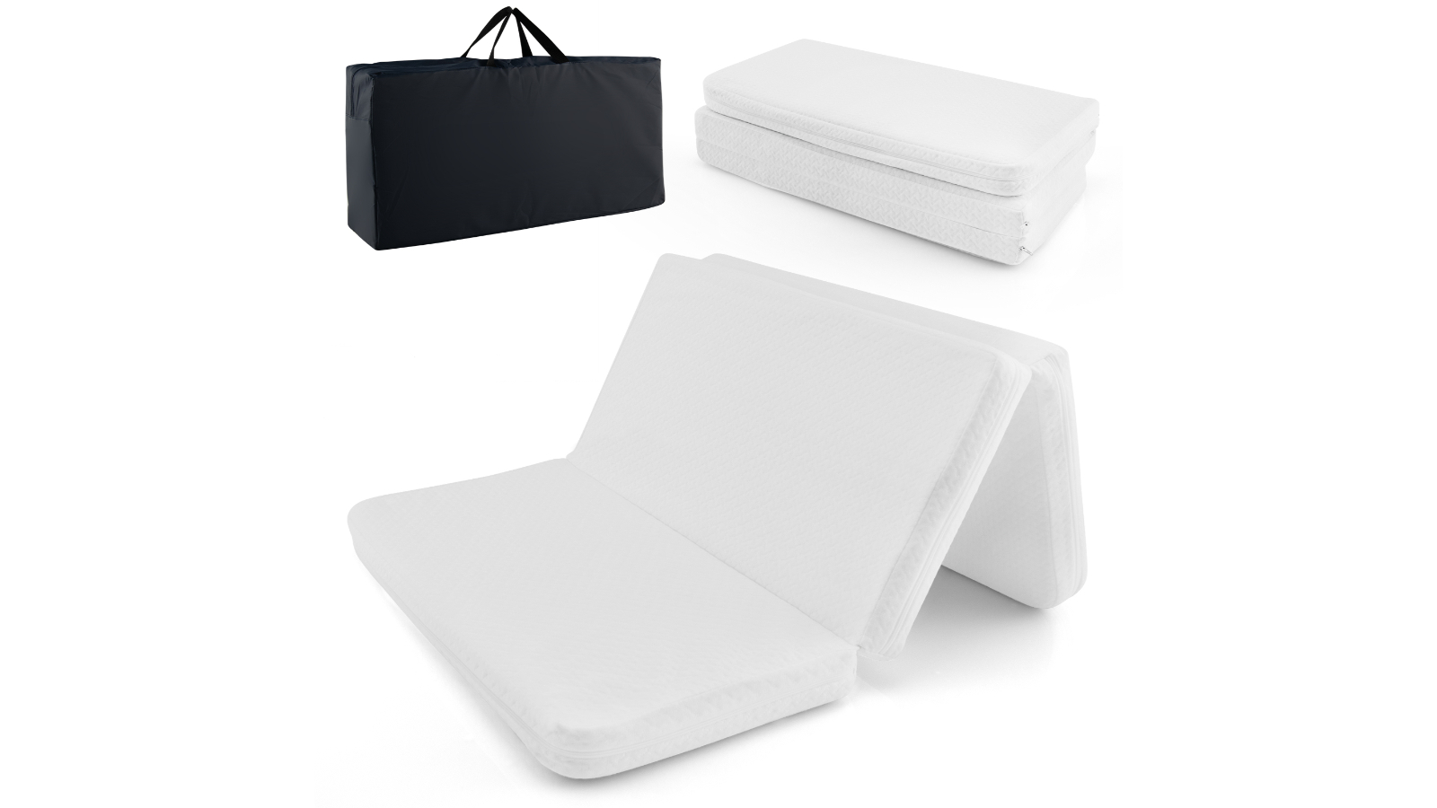 Costway Portable Mattress Travel Cot with Carring Bag