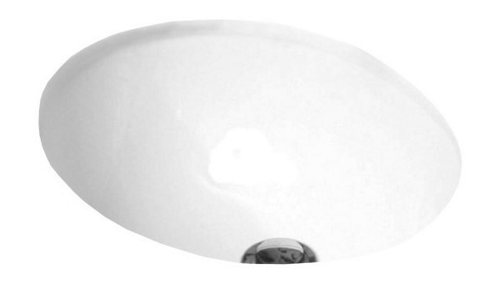 ADP Small Oval Under-Counter Basin - Gloss White