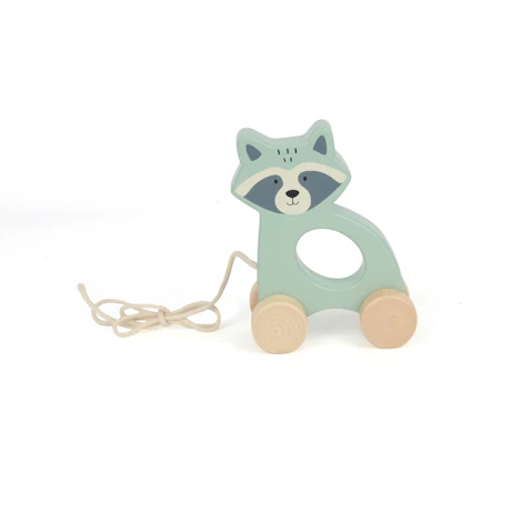 Wooden Raccoon Pull Along Toy