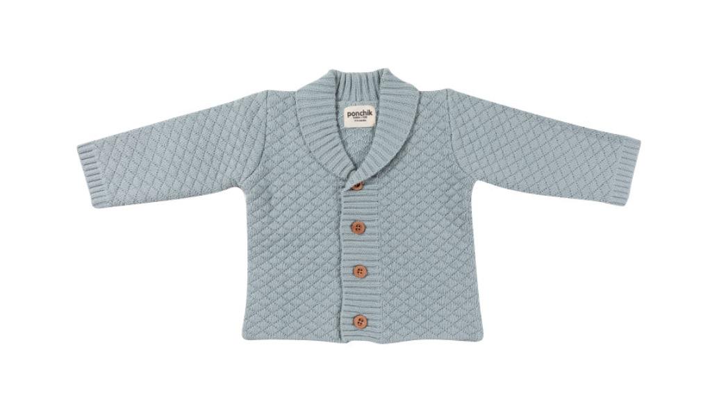Ponchik Jade Bubble Knit Collar Cardigan
