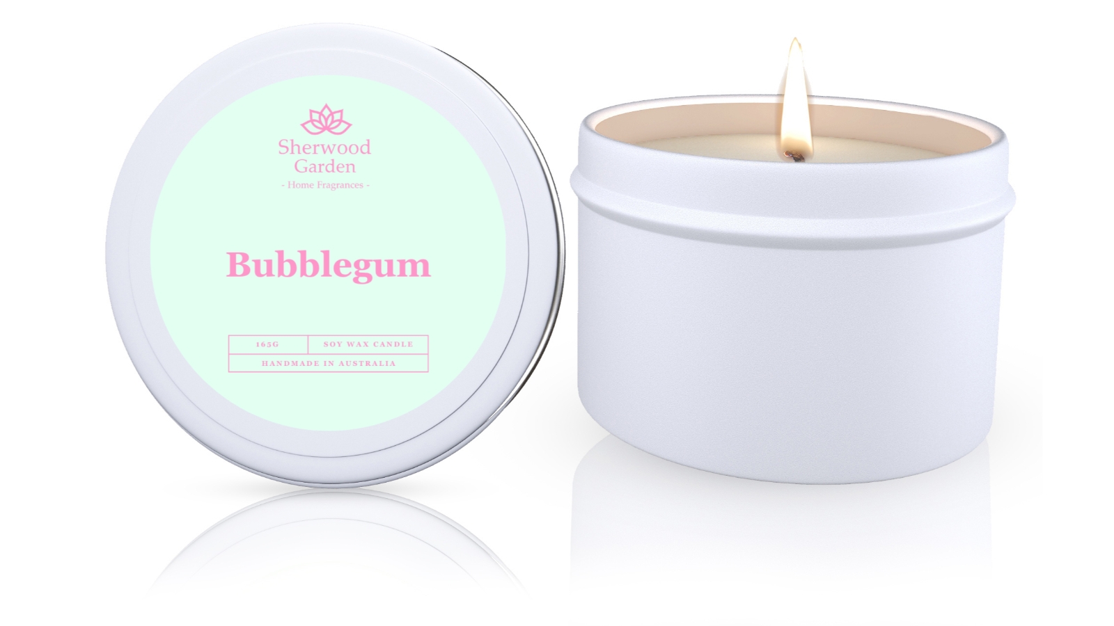Sherwood Garden Home Fragrances Bubblegum Soy Candle Tin - 165g