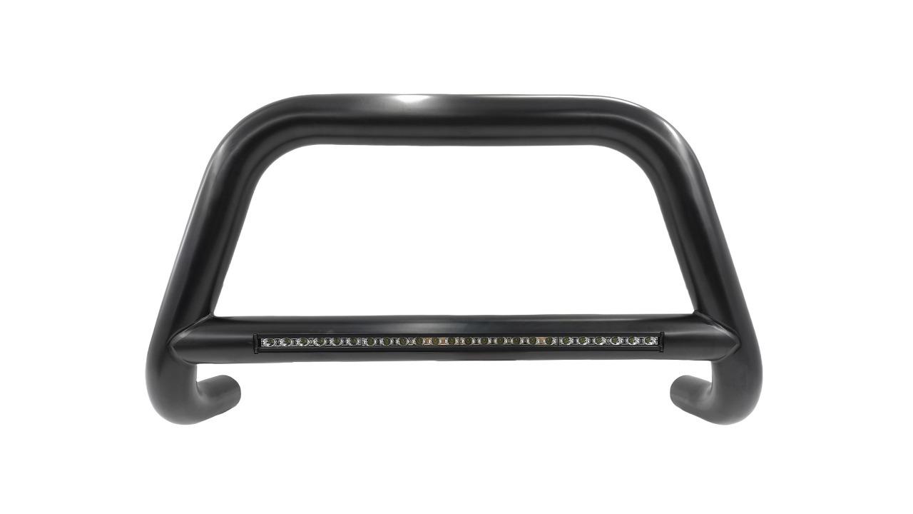 Machter Autoparts Black Front Nudge Bar with LED Light - Fits Mitsubishi Triton MN ML