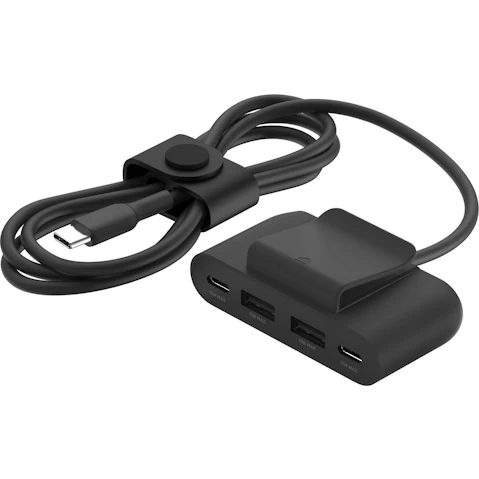 Belkin BoostCharge 4-Port USB Power Extender with 2m Extension Cable - Black