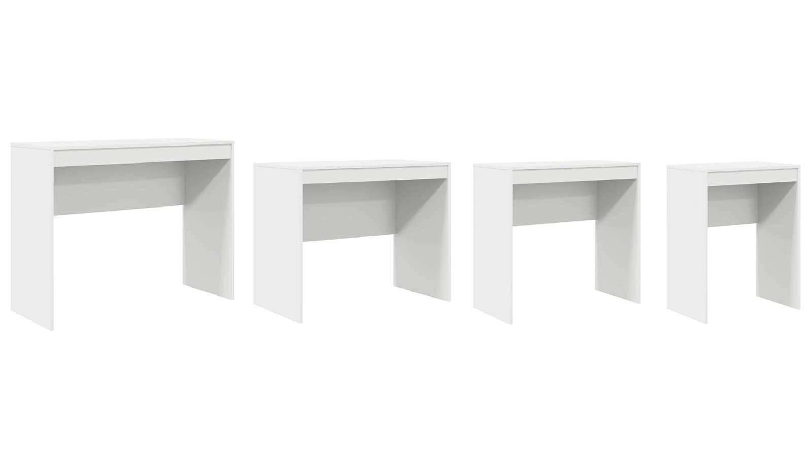 vidaXL White Engineered Wood Desk