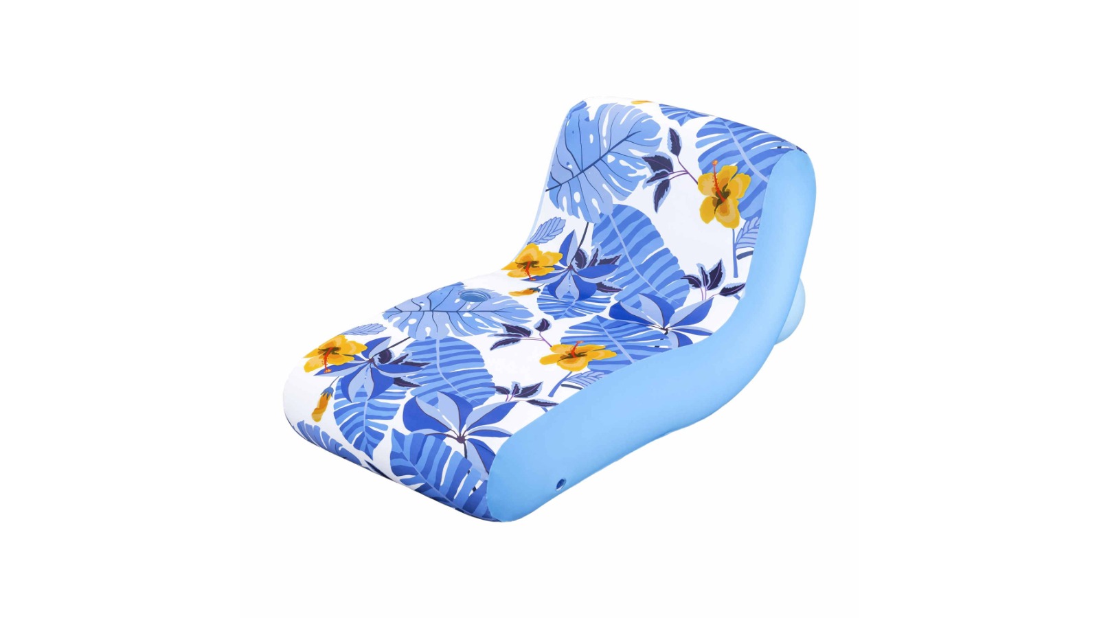 Bestway 163 x 94cm Inflatable Sun Lounger Pool Float with Cup Holder - Blue