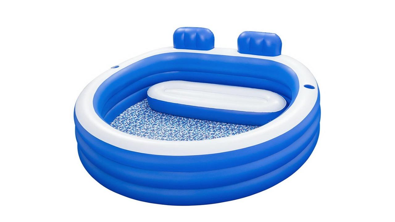 Bestway Kids Above Ground Inflatable Pool With Bench Seat & Cup Holder