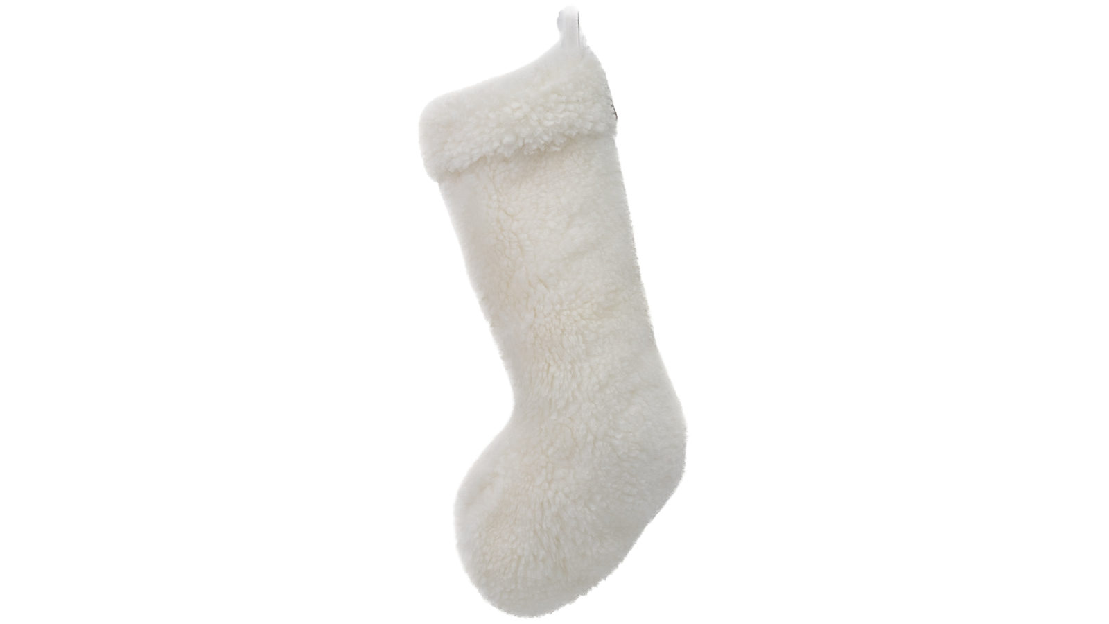 Naturally Sheepskins 25 x 50cm Shearling Christmas Stocking - Ivory