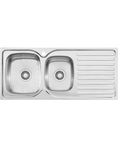Oliveri Byron 1 & 3/4 Left-Hand Bowl Top Mount Sink with Drainer