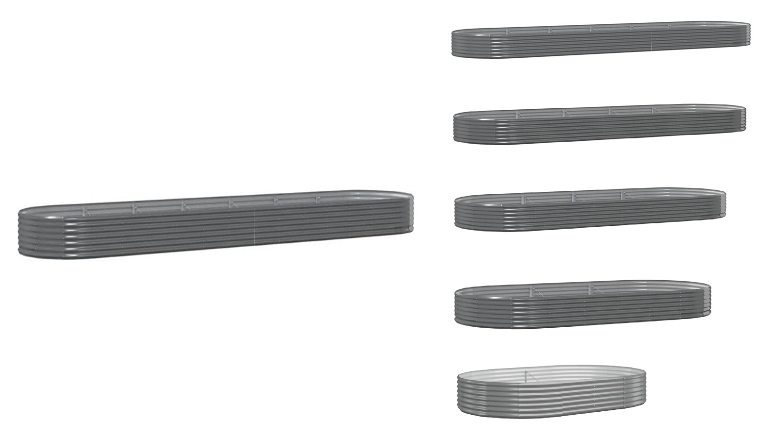 vidaXL Grey Garden Raised Bed