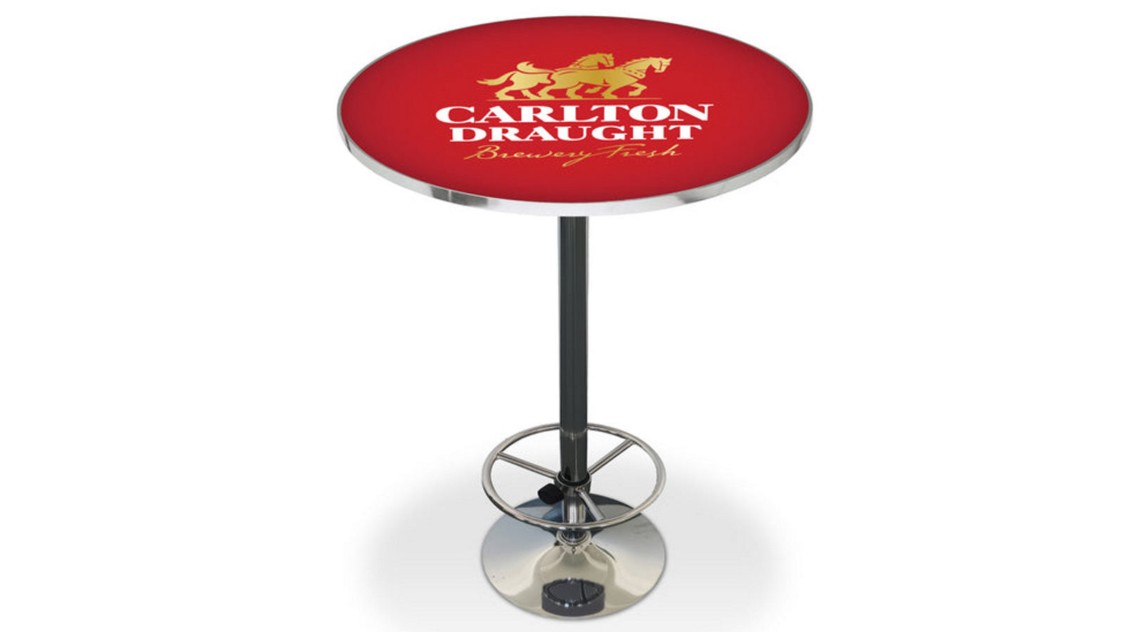 A Man & His Cave Carlton Draught Retro Bar Home Pub 70cm Round Table - Red