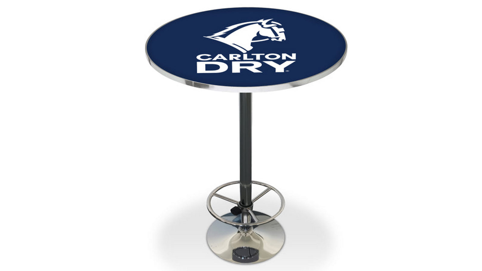 A Man & His Cave Carlton Dry Retro Bar Home Pub 70cm Round Table - Blue