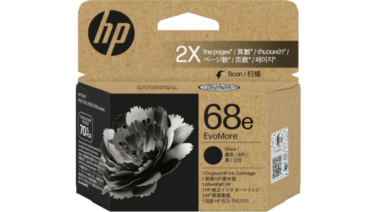 HP 68E EvoMore Black Original Ink Cartridge