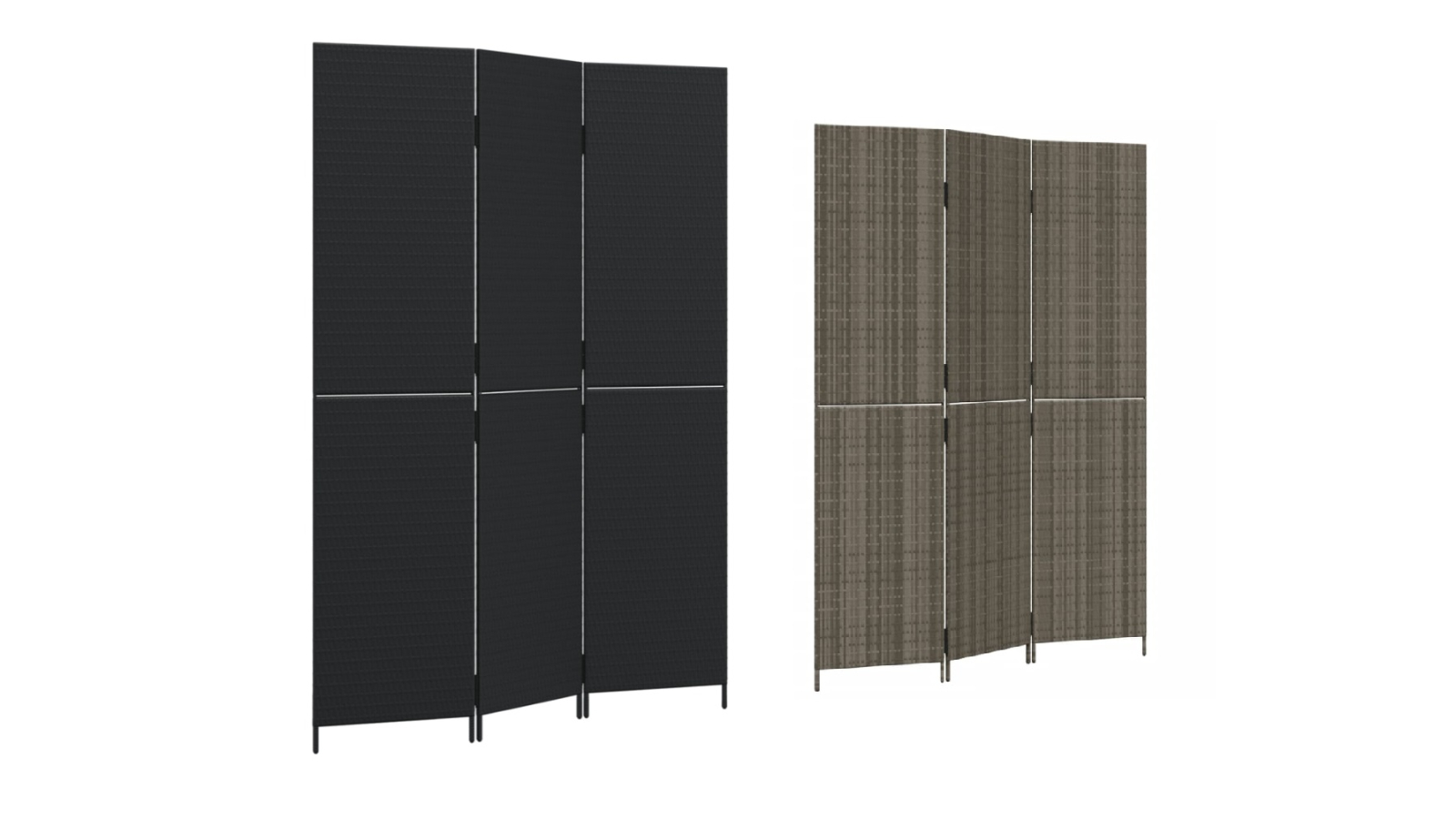 vidaXL 3-Panel Poly Rattan Room Divider