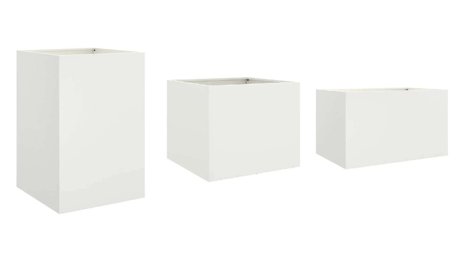 vidaXL White Steel Planter