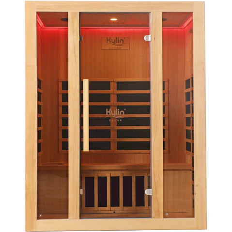 Kylin Sauna QD-D3 3-Person Low EMF Carbon Infrared Sauna Room