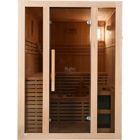 Kylin Sauna QD-EA3D 3-Person Traditional Steam Sauna Room