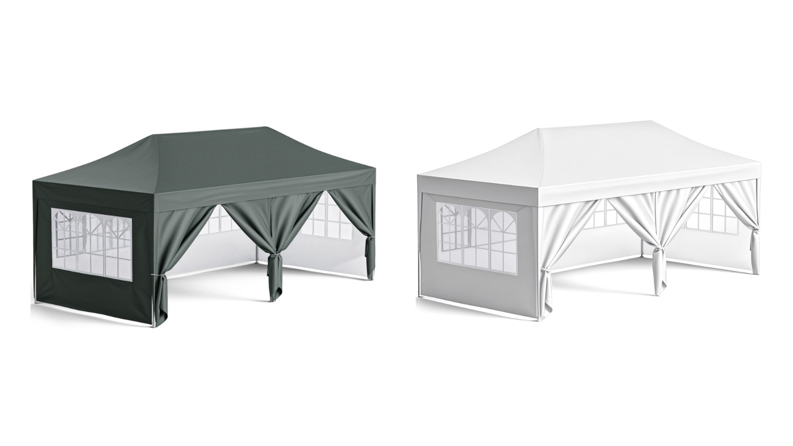 Advwin 3 × 6metre Pop-Up Canopy Tent with 6 Side Wall