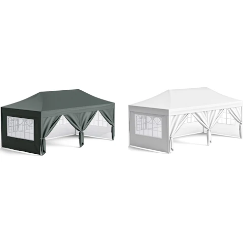 Advwin 3 × 6metre Pop-Up Canopy Tent with 6 Side Wall