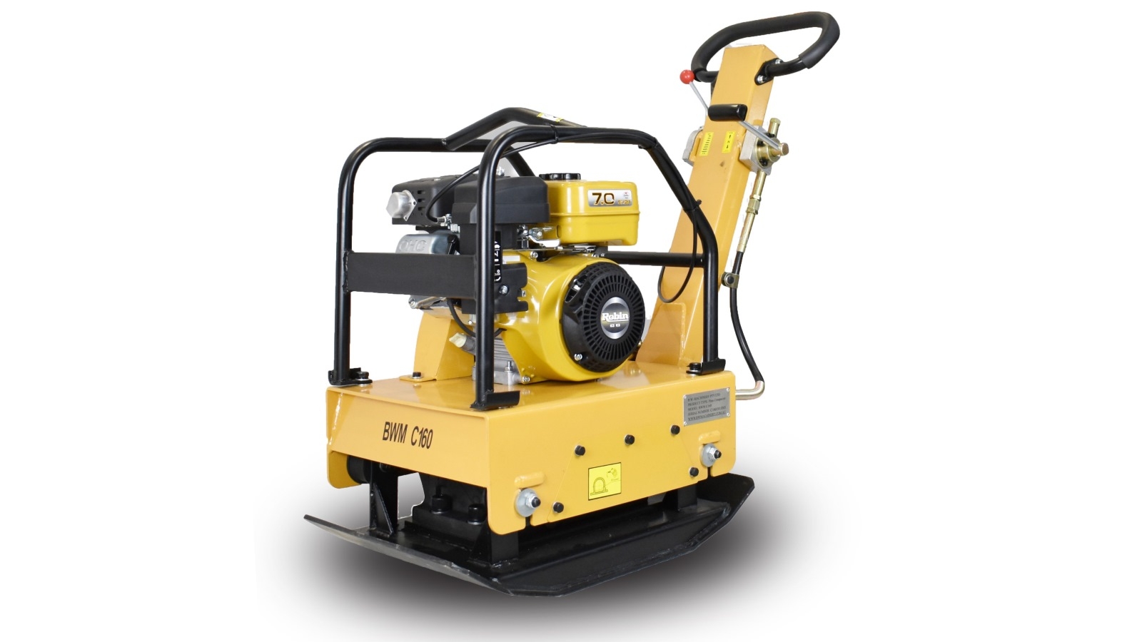 BWM 30KN Commercial Reversible Plate Compactor - Robin EX21 7HP Engine ...