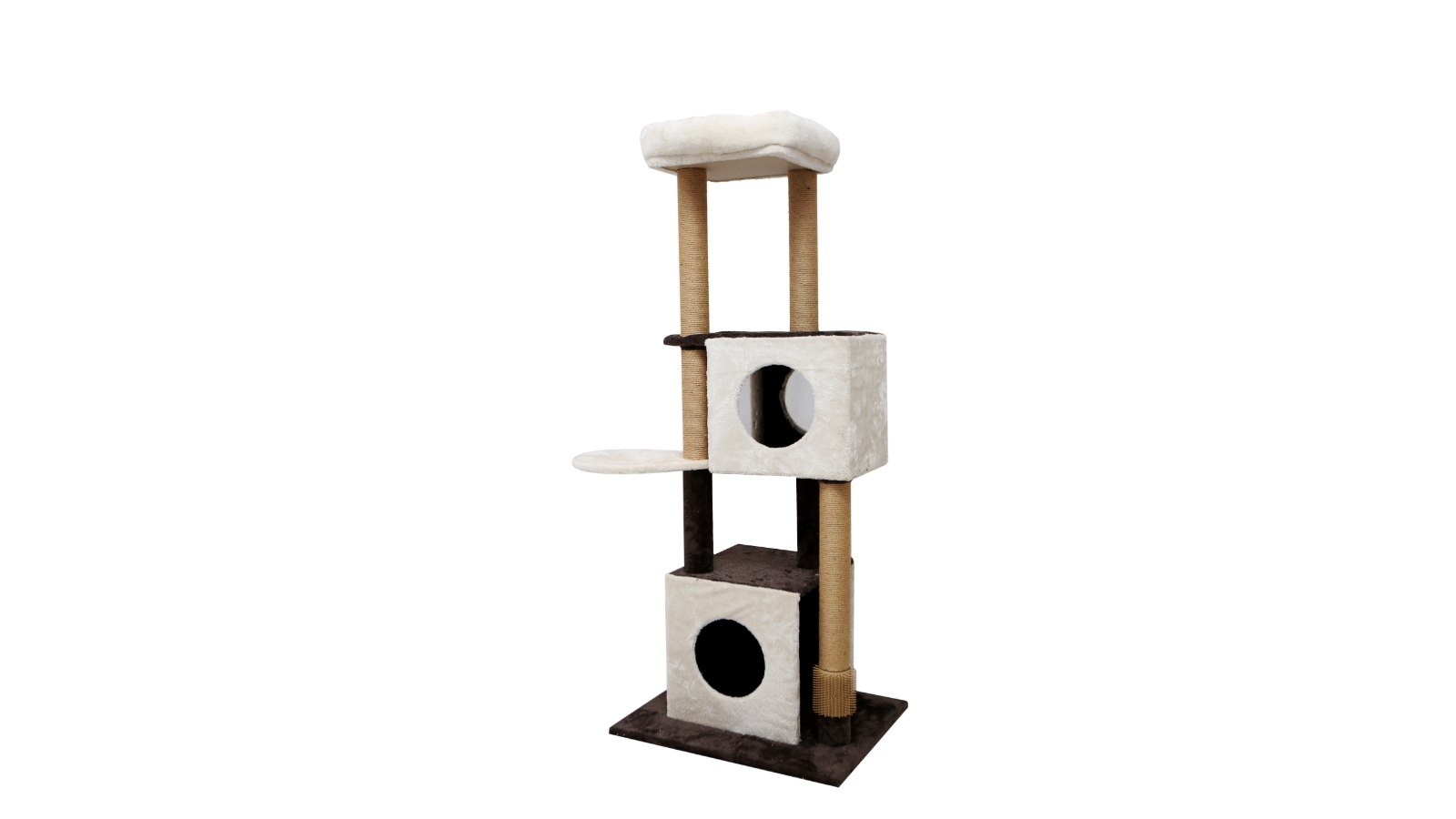 Catio Deluxe Multi-function Three-Level Dual Condo Cat Scratching Tree