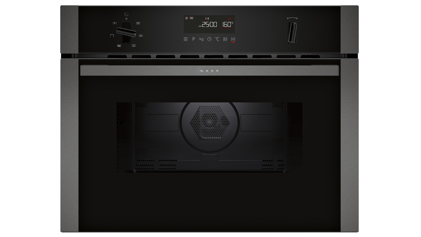 Neff 45cm N 50 Hot Air Built-in Combination Microwave Oven - Graphite Grey