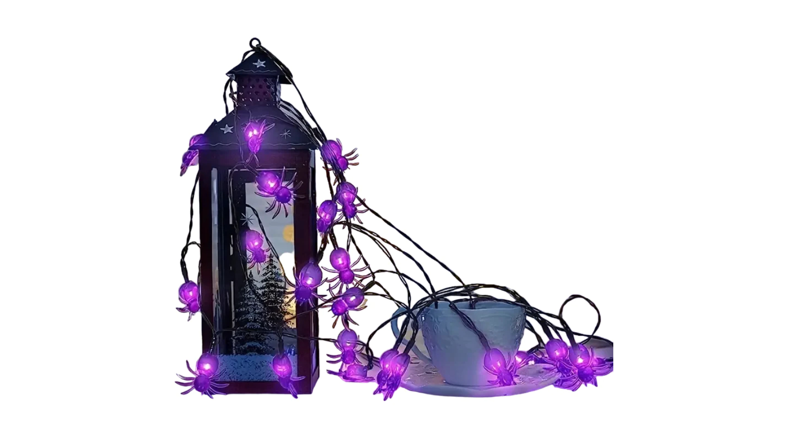 TM Solar Powered Spider String Light for Spooktacular Night